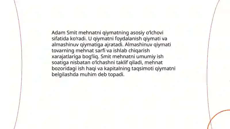 A.Smitning Qiymatning Mehnat Nazariyasini Rivojlantirishga Qo'shgan Hissasi 4