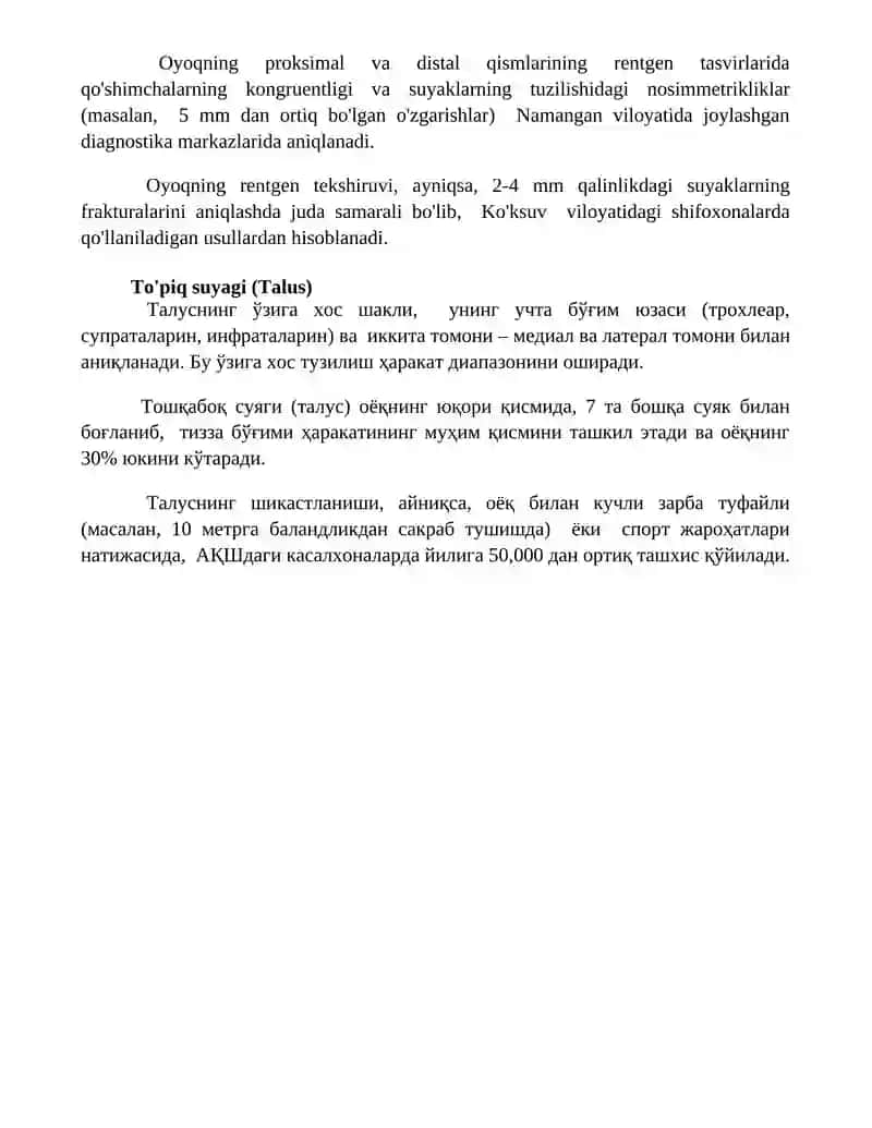 Kalla suyaklarining rentgenanatomiyasi 4