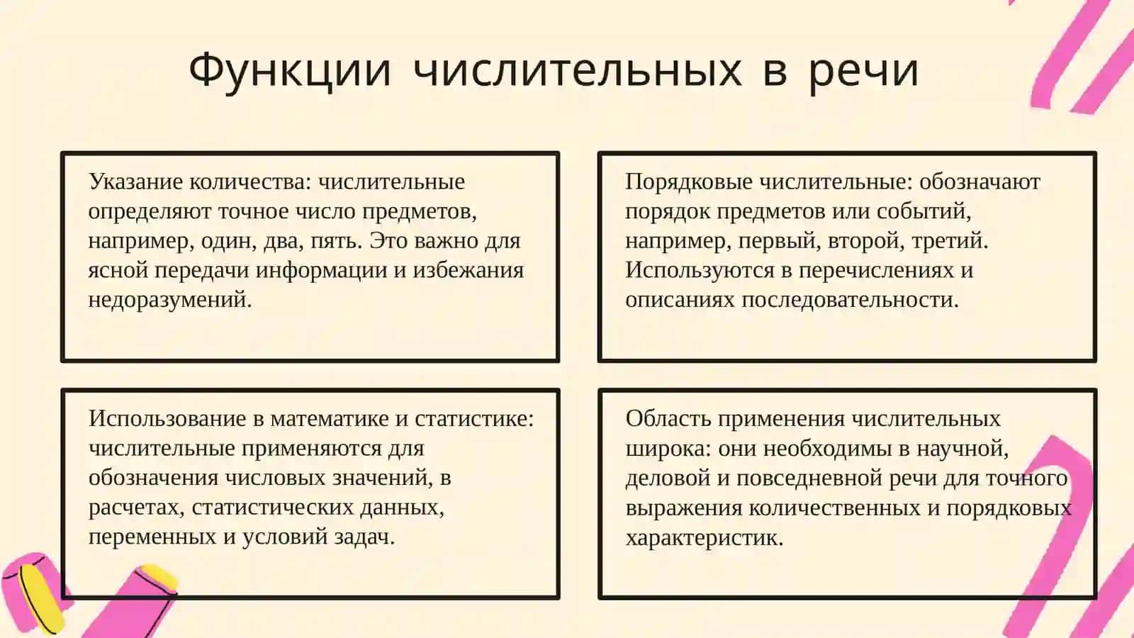 Имя числительное 4