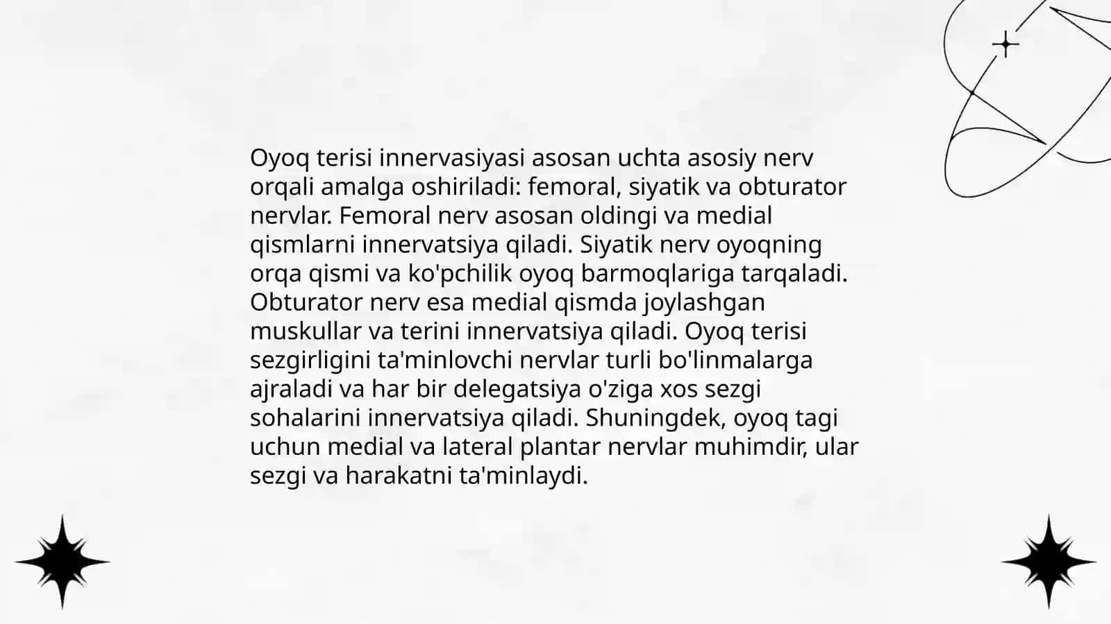 Qo'l va oyoq terisi va mushaklari innervasiyasining variant anatomiyasi 4