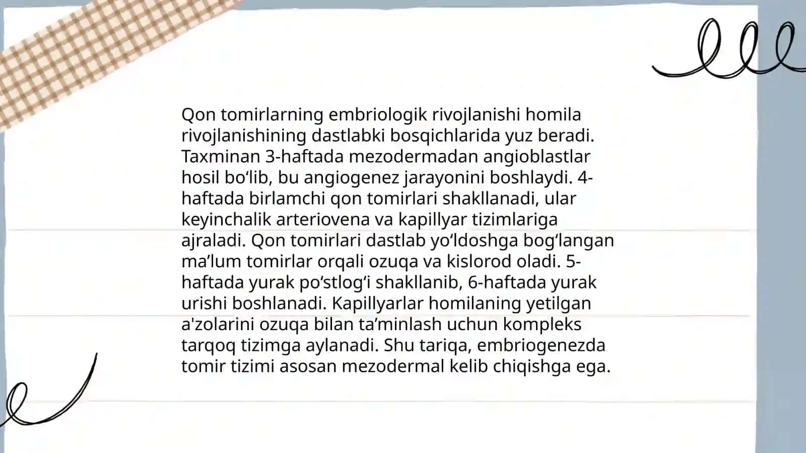 Yurak qon tomir gistalogiyasi 4