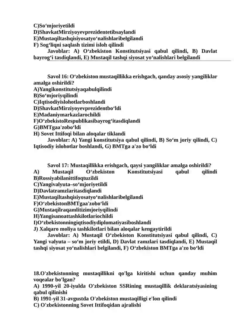 O‘zbekistonda miustaqillikning qo’lga kiritilishi 4