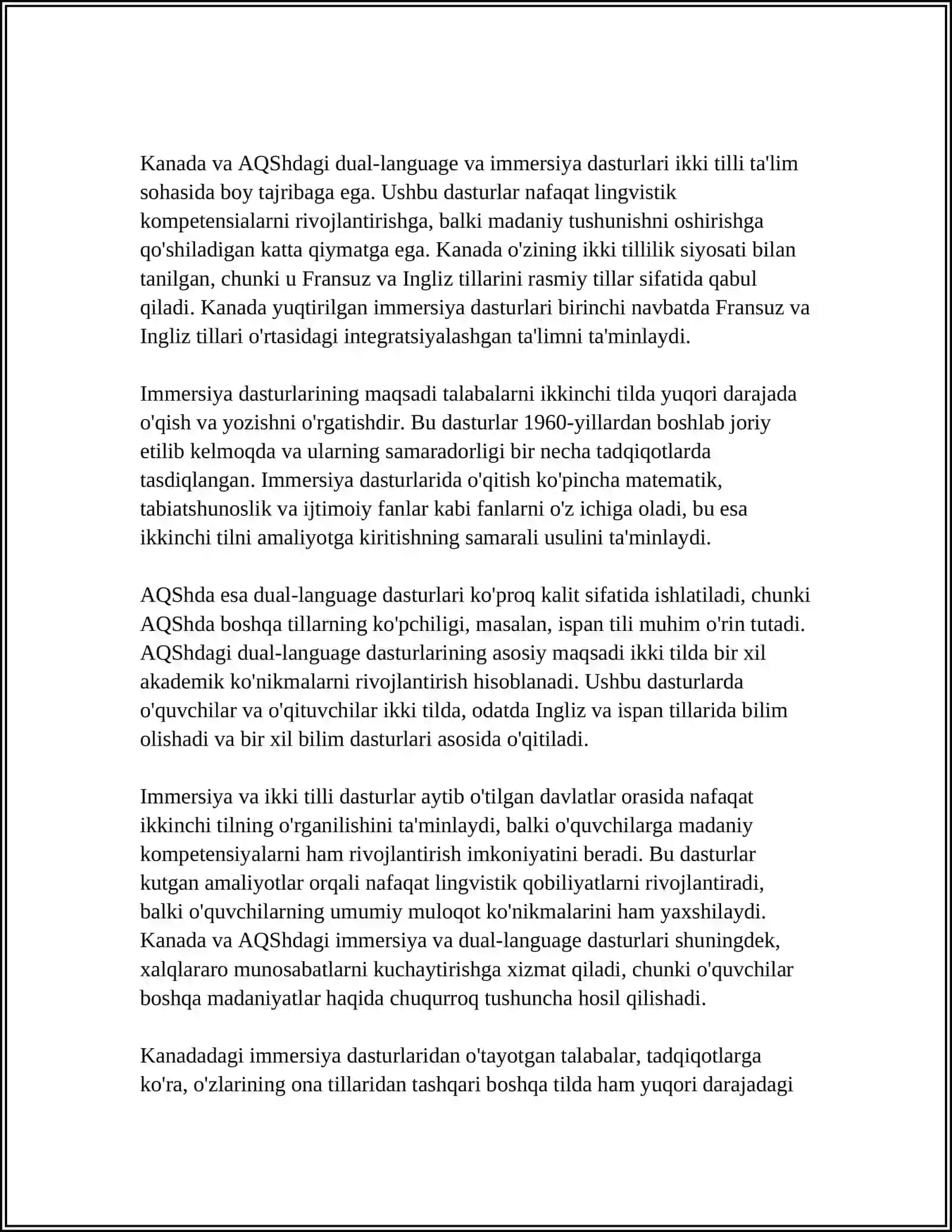 ONA TILI TAʼLIMIDA RIVOJLANGAN MAMLAKATLAR TAJRIBASI 2025-2026-o'quv yili 4