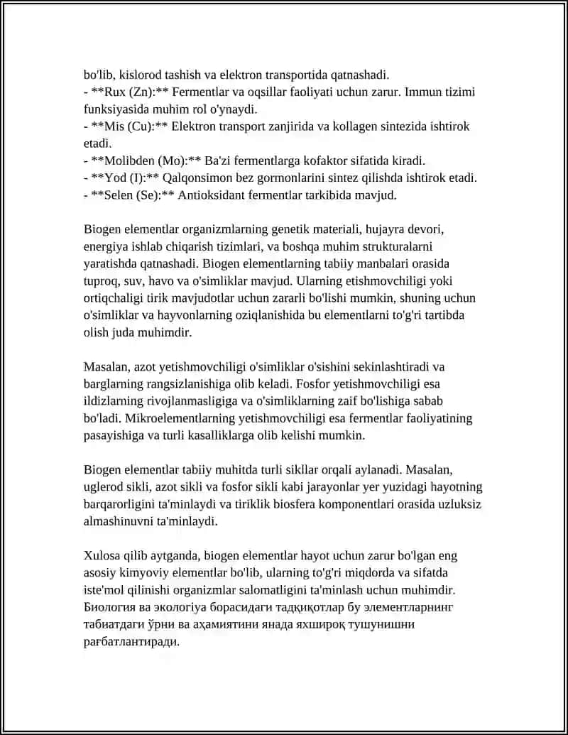 BIOGEN ELEMENTLAR VA ULARNING AHAMIYATI 4
