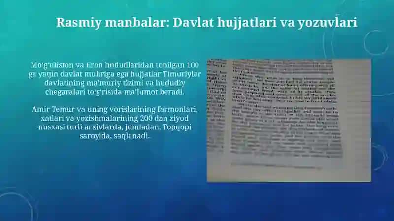Temuriylar davri tarixshunoslik manbalari 4