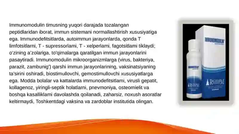 Immunitetga ta’sir qiluvchi dori vositalar 4