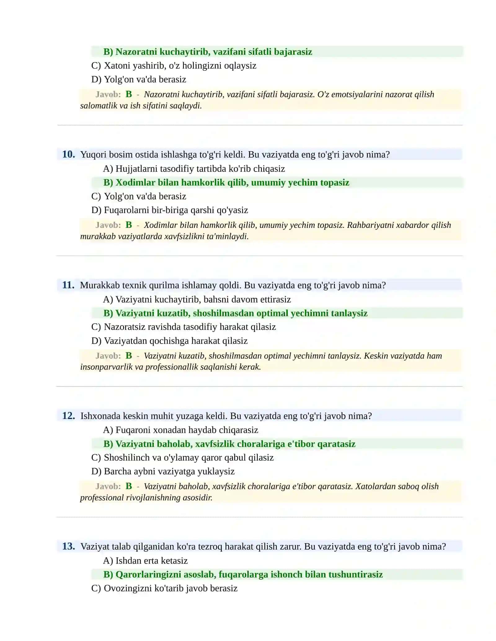 BOJXONA XIZMATIGA ISHGA KIRISH PSIXOLOGIK SINOV Testlari 4