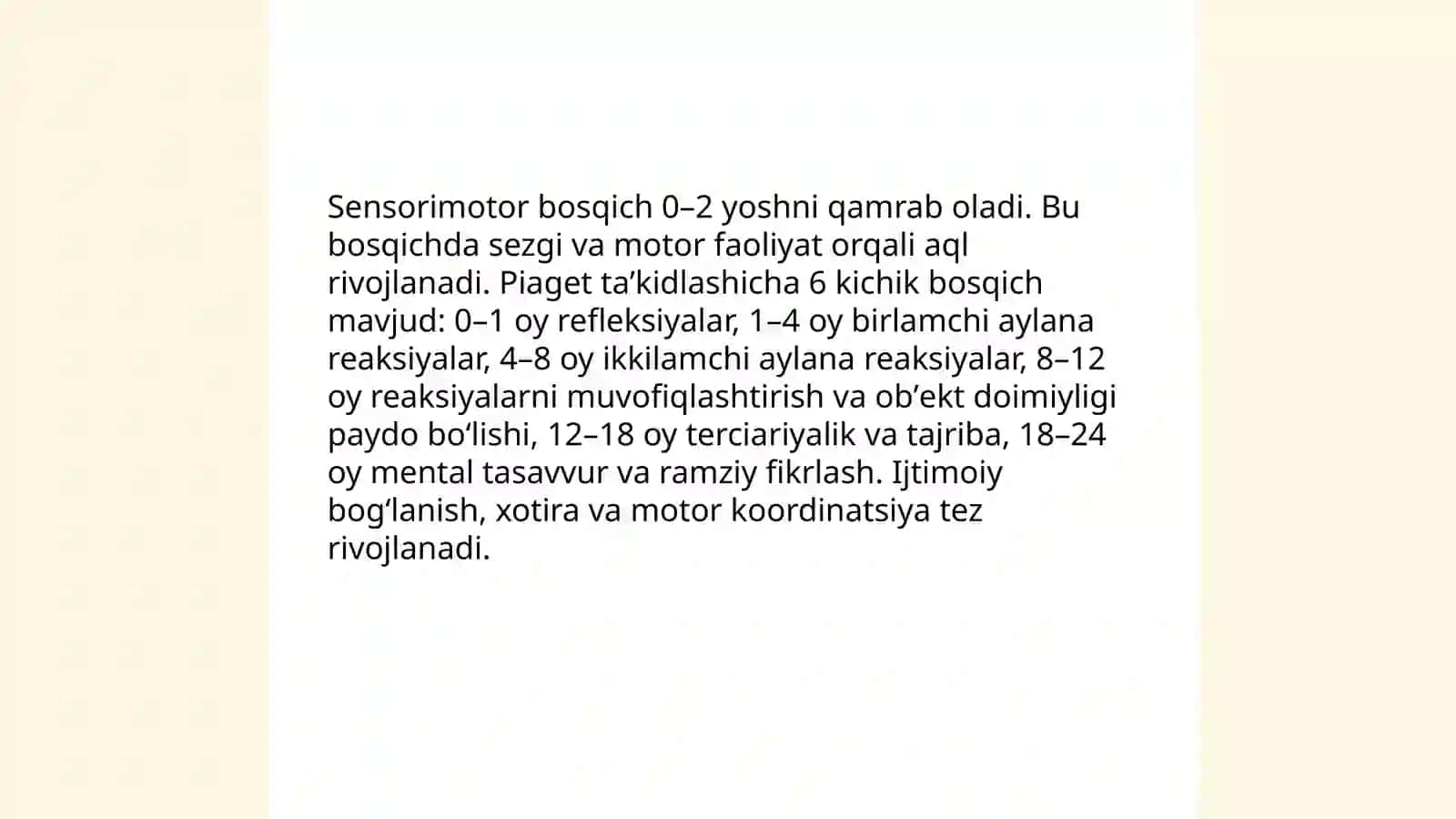 Go'daklik davrining psixologik xususiyatlari 4