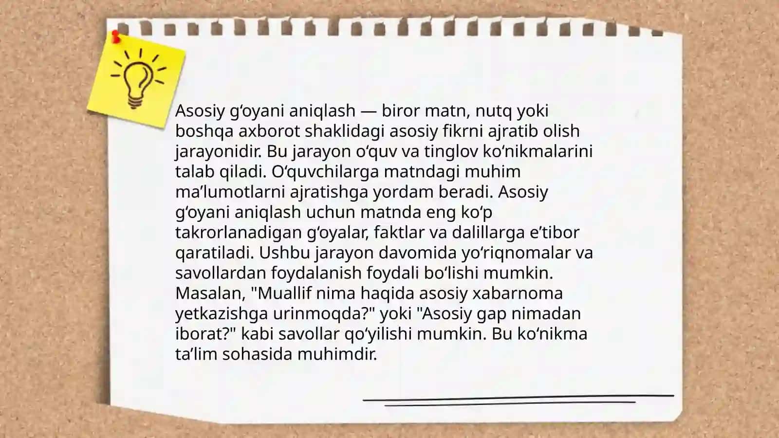 O'qilgan matn rejasini tuzishga tayyorlanish va reja tuzish 4