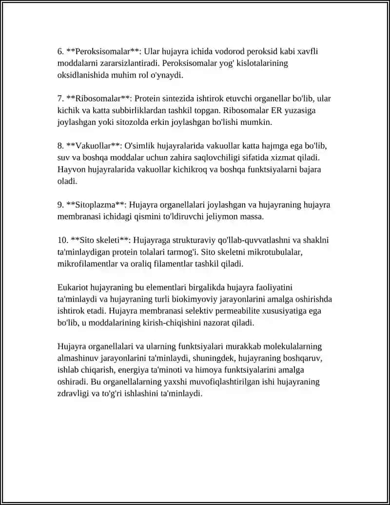 Hujayra Nazariyasi va Biotexnologiyasi 4