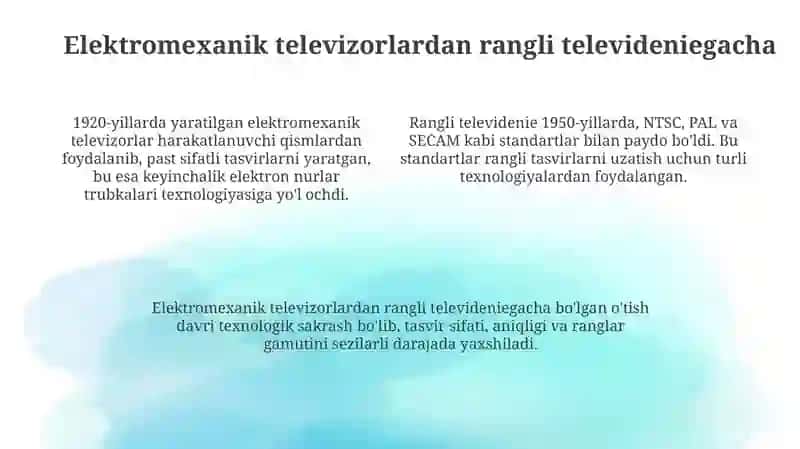 Televideniening yaratilishi va standartlari 4