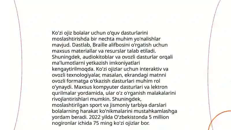 Korishida nuqsoni bolgan bolalar rivojlanishining oziga xos xususiyatlari 4