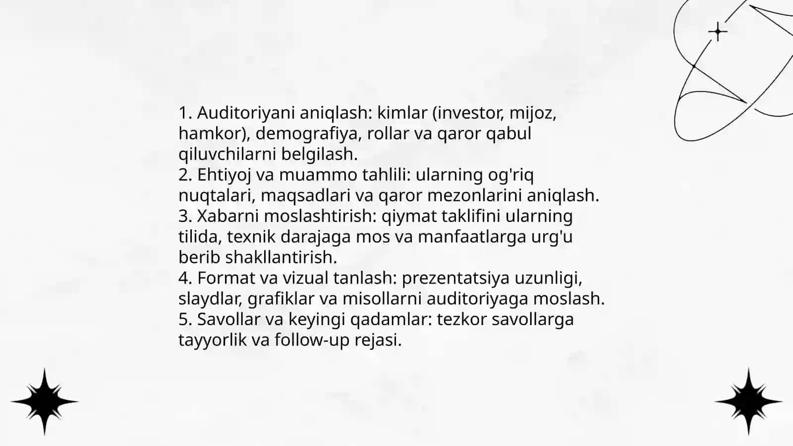 Biznes g'oyasini taqdimot qilish 4