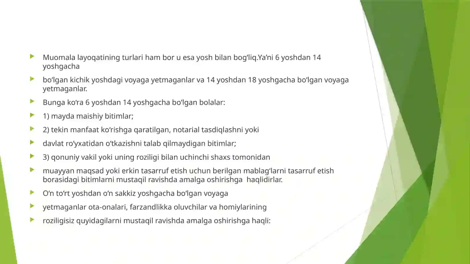 Fuqarolik huquqi subyektlari va ob'yektlari 4