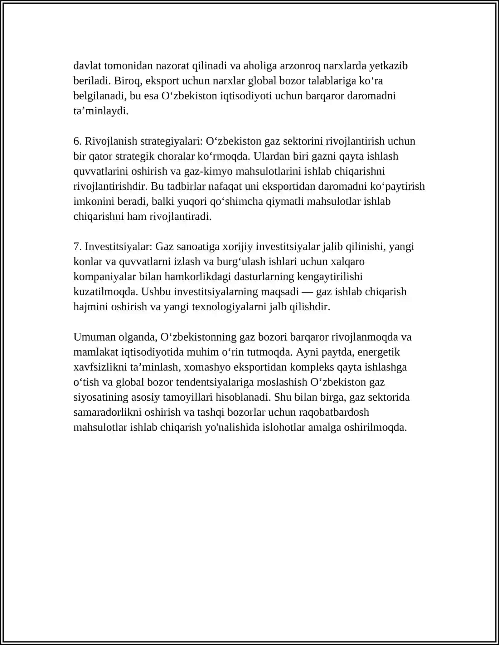 BIZNES REJA YARATISH.ENG SIFATLI GAZ MARKASI QANDAY ANIQLANADI 4