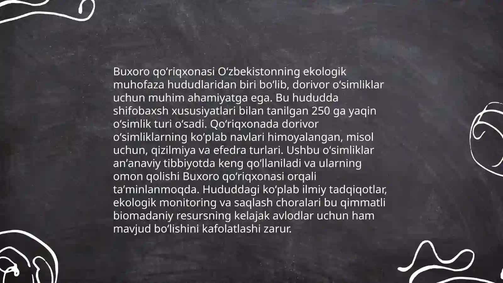 Oʻzbekiston qoʻriqxonalari va ularni dorivor oʻsimmiklarda tutgan oʻrni 4