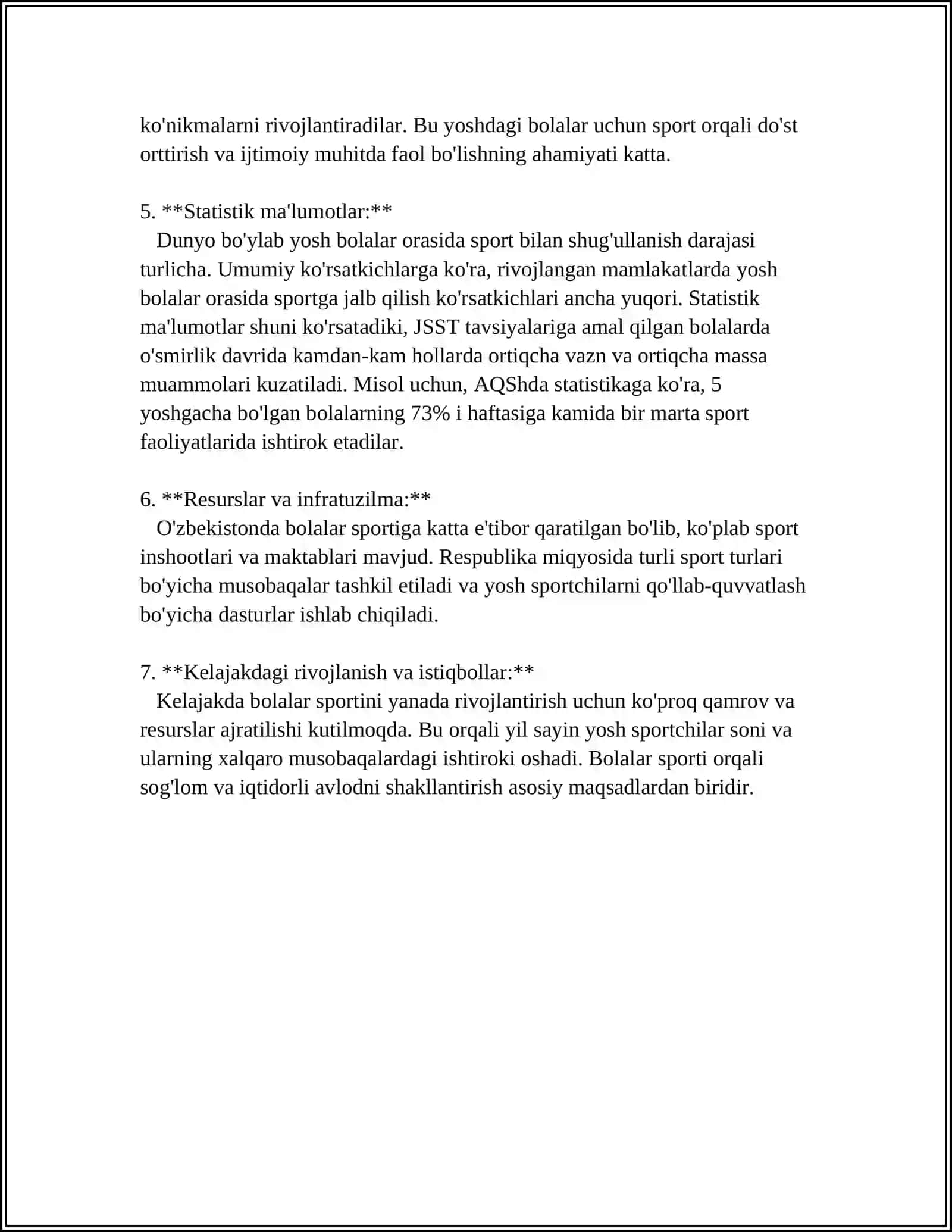 SPORT BILAN SHUG'ULLANISHDA YOSH DAVRLAR PSIXOLOGIYASINING RIVOJLANISH BOSQICHLARI 2024-2025-o'quv yili 4