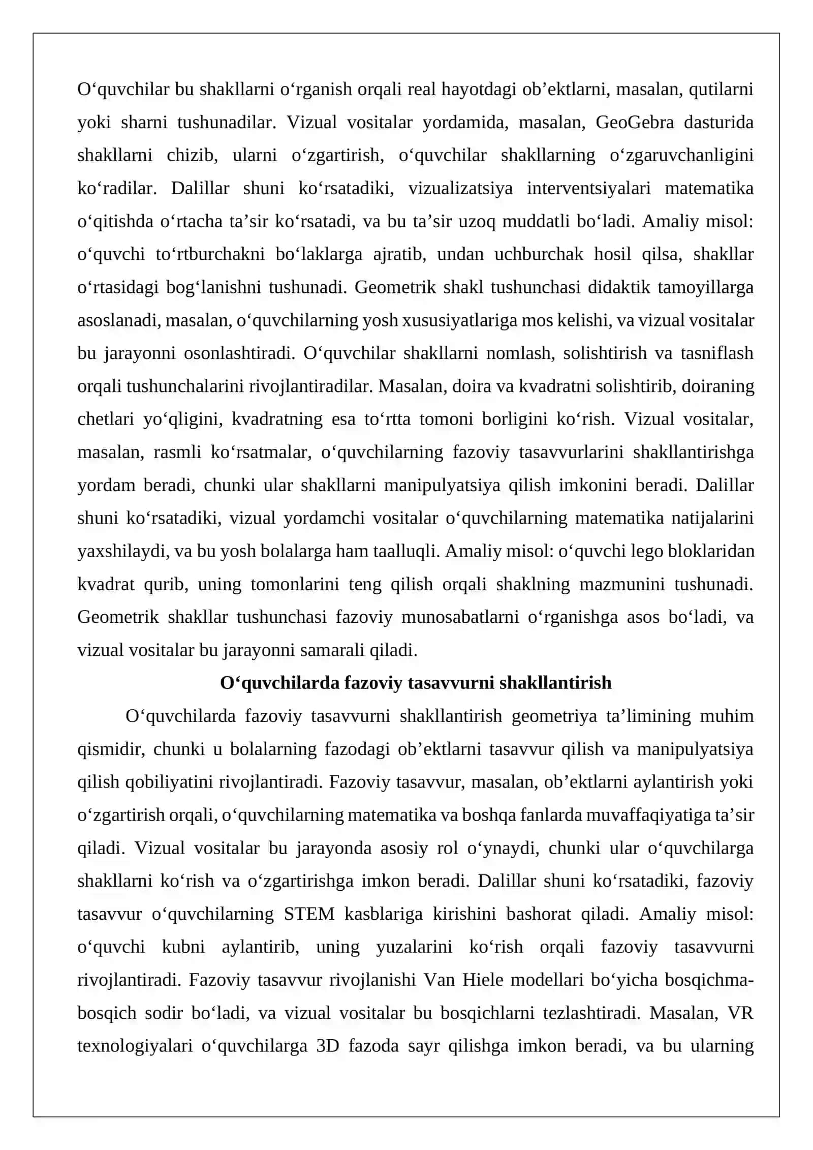 Geometrik shakllarni o‘rgatishda vizual vositalardan foydalanish samaradorligini kuzatish 4