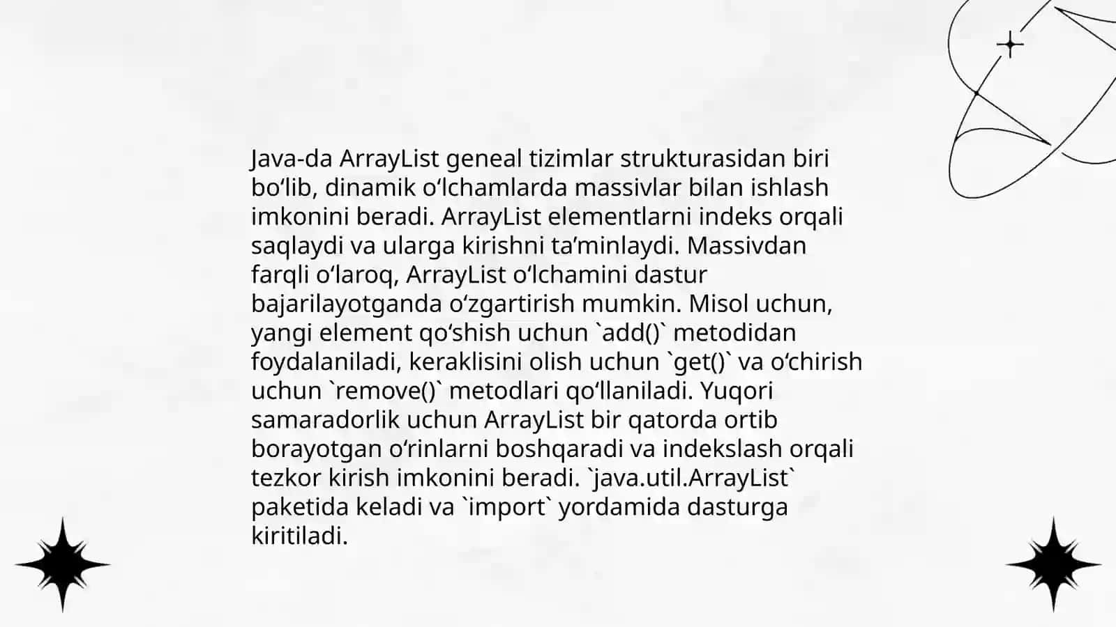 Java-dagi list turlari 4