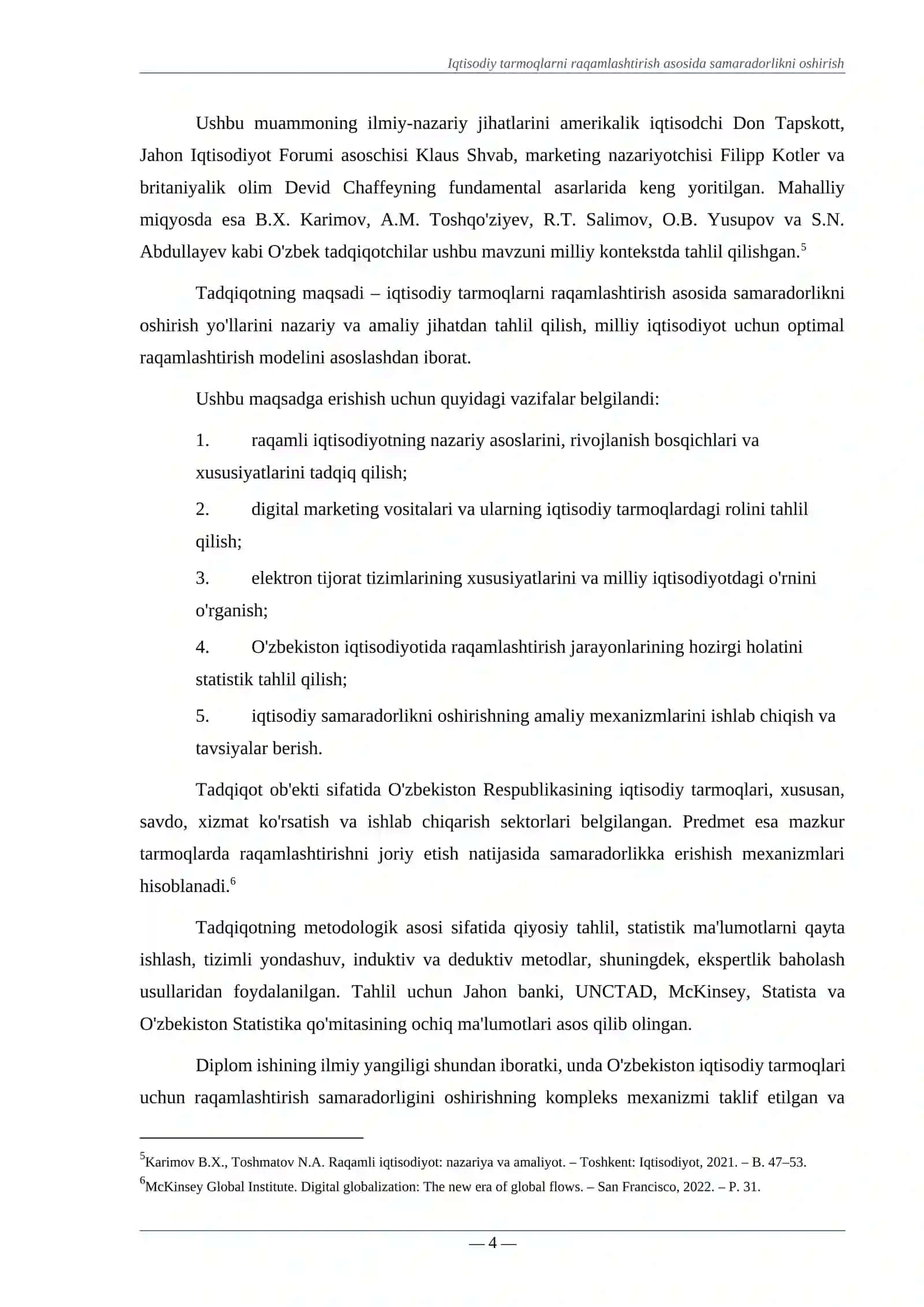 IQTISODIY TARMOQLARNI RAQAMLASHTIRISH ASOSIDA SAMARADORLIGNI OSHIRISH 4