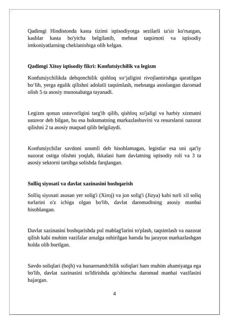 Qadimgi sharq davlatlari iqtisodiy ta’limotlari 4