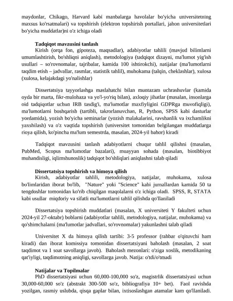 Ilmiy tezis yozish va tayyorlash tartibi 4
