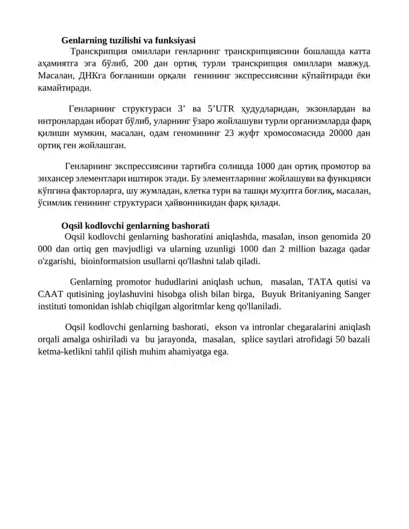 Gen tuzilmasini bashorat qilish 4
