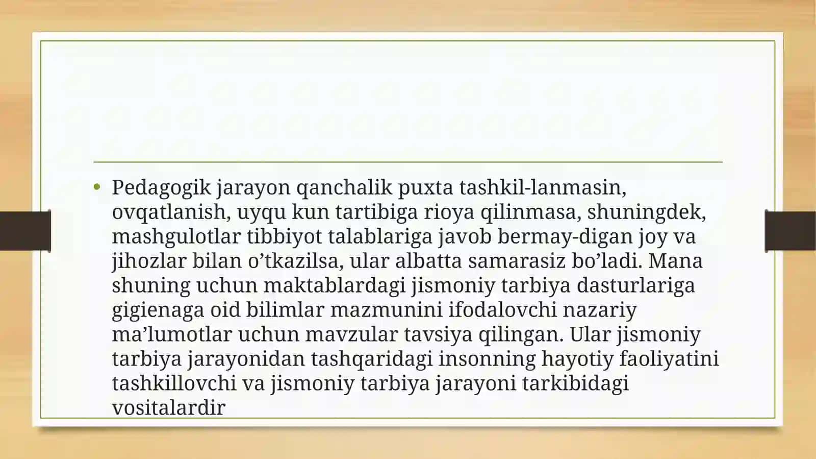 Jismoniy tarbiya darsida gigenik talablar 4