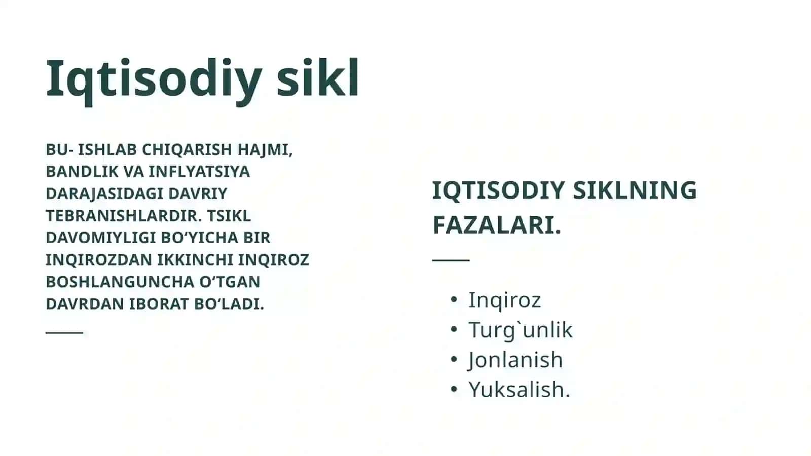 MAKROIQTISODIY BEQARORLIK, ISHSIZLIK VA INFLYATSIYA 4