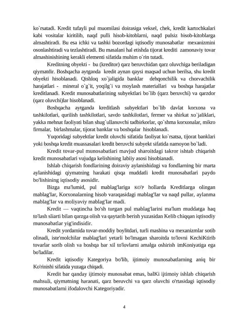 Kredit resurslarini maqsadligini tahlili 4