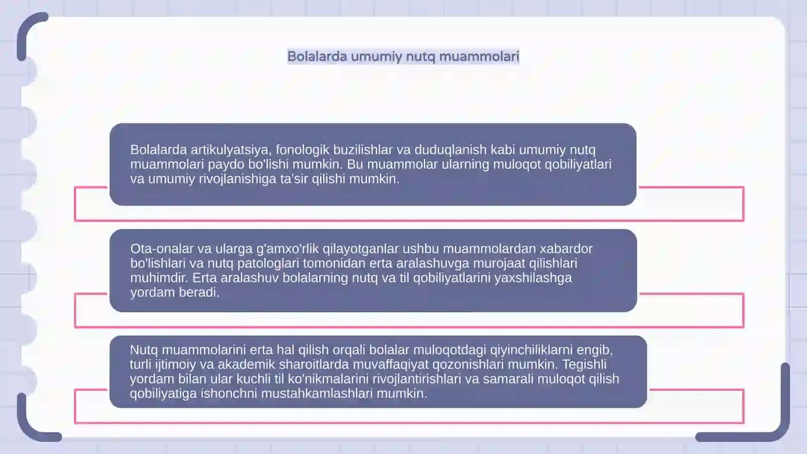 Bolalar nutqi masalalari. 4