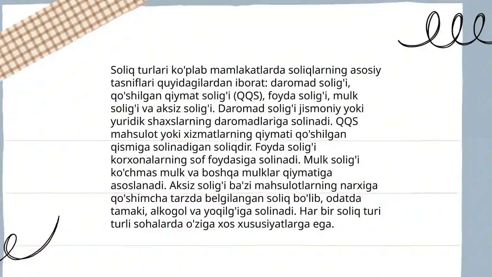 Soliq hisobi va hisobotlarining nazariy asoslari 4