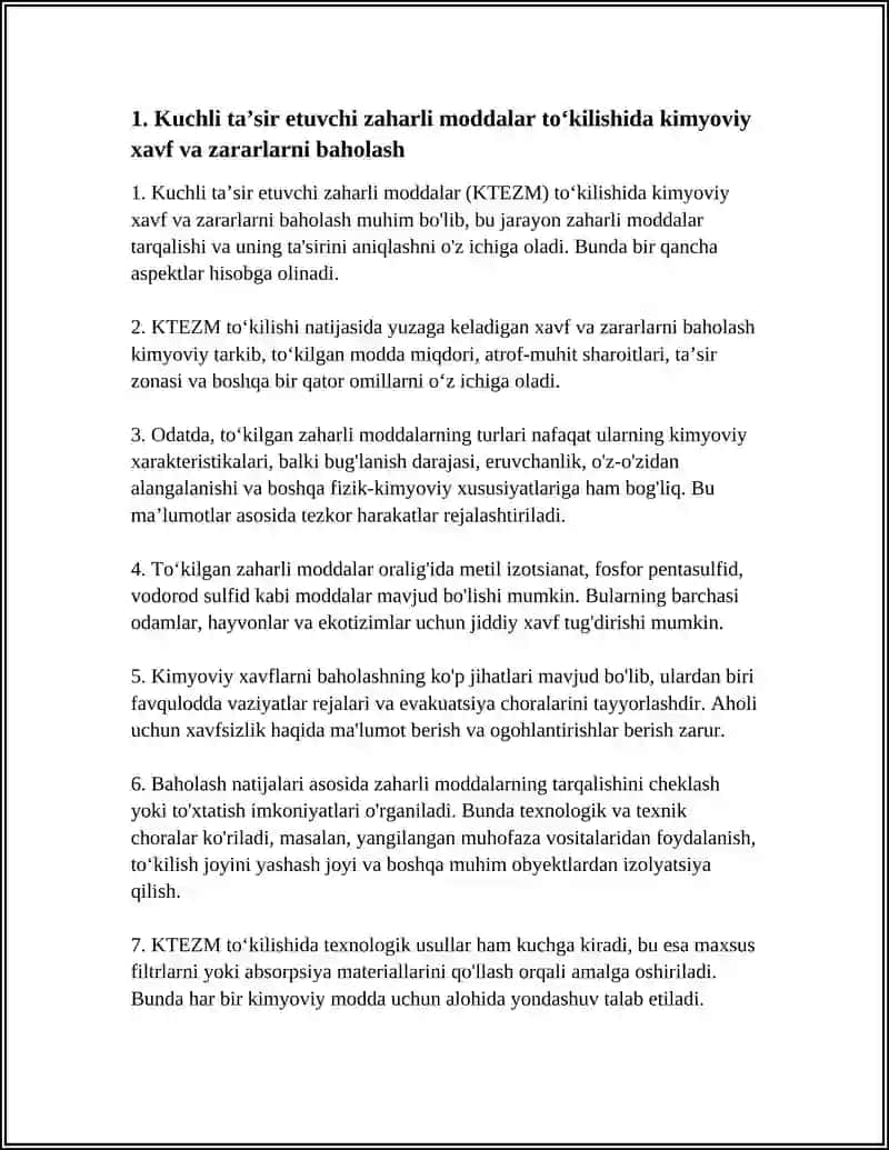 Kuchli ta’sir etuvchi zaharli moddalar toʻkilishi 4