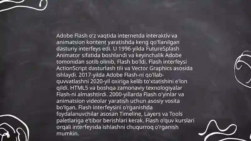 Adobe Flash dasturida ishlash 4