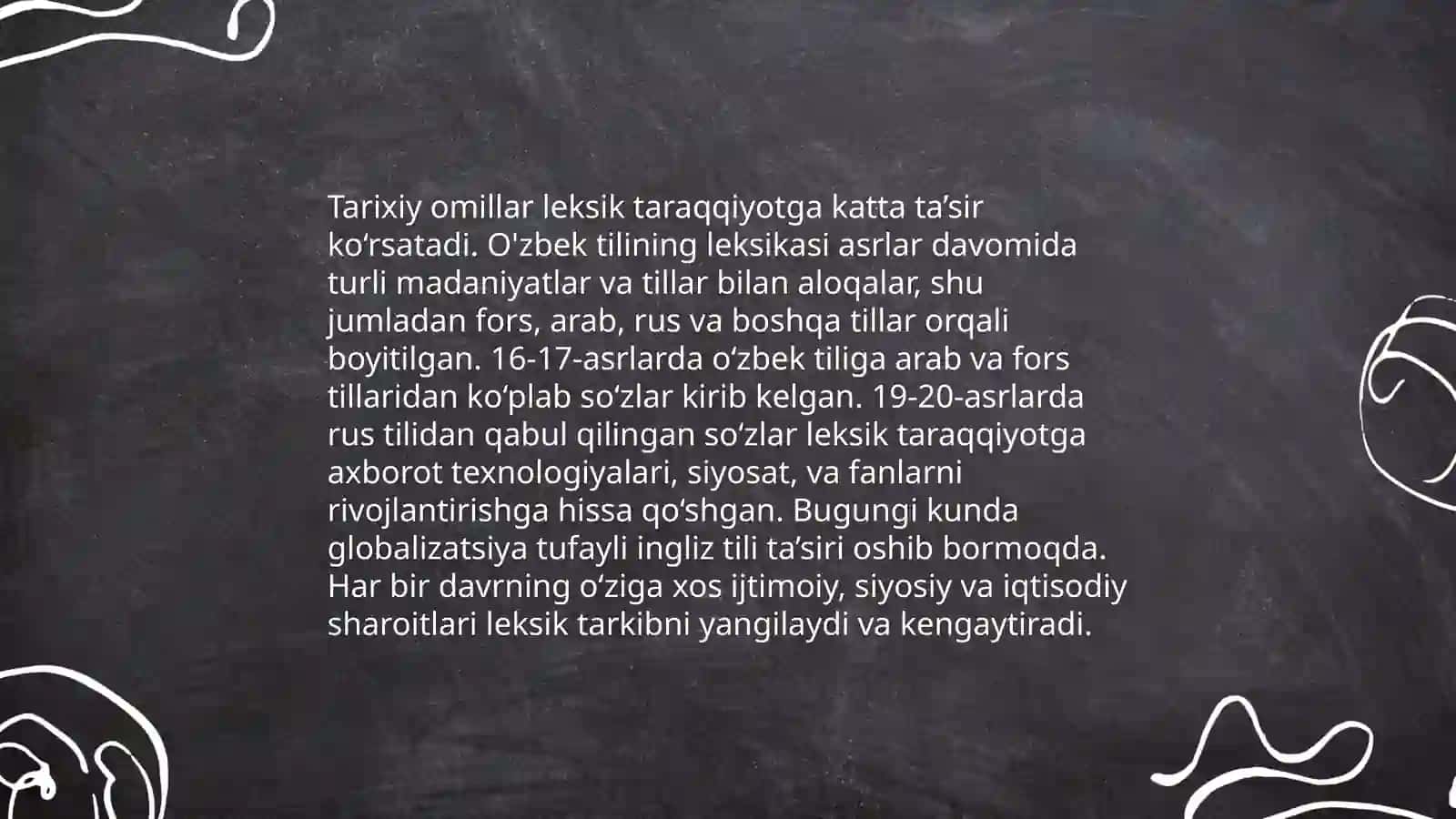 Tilning leksik taraqqiyotidagi ichki va tashqi omillar 4