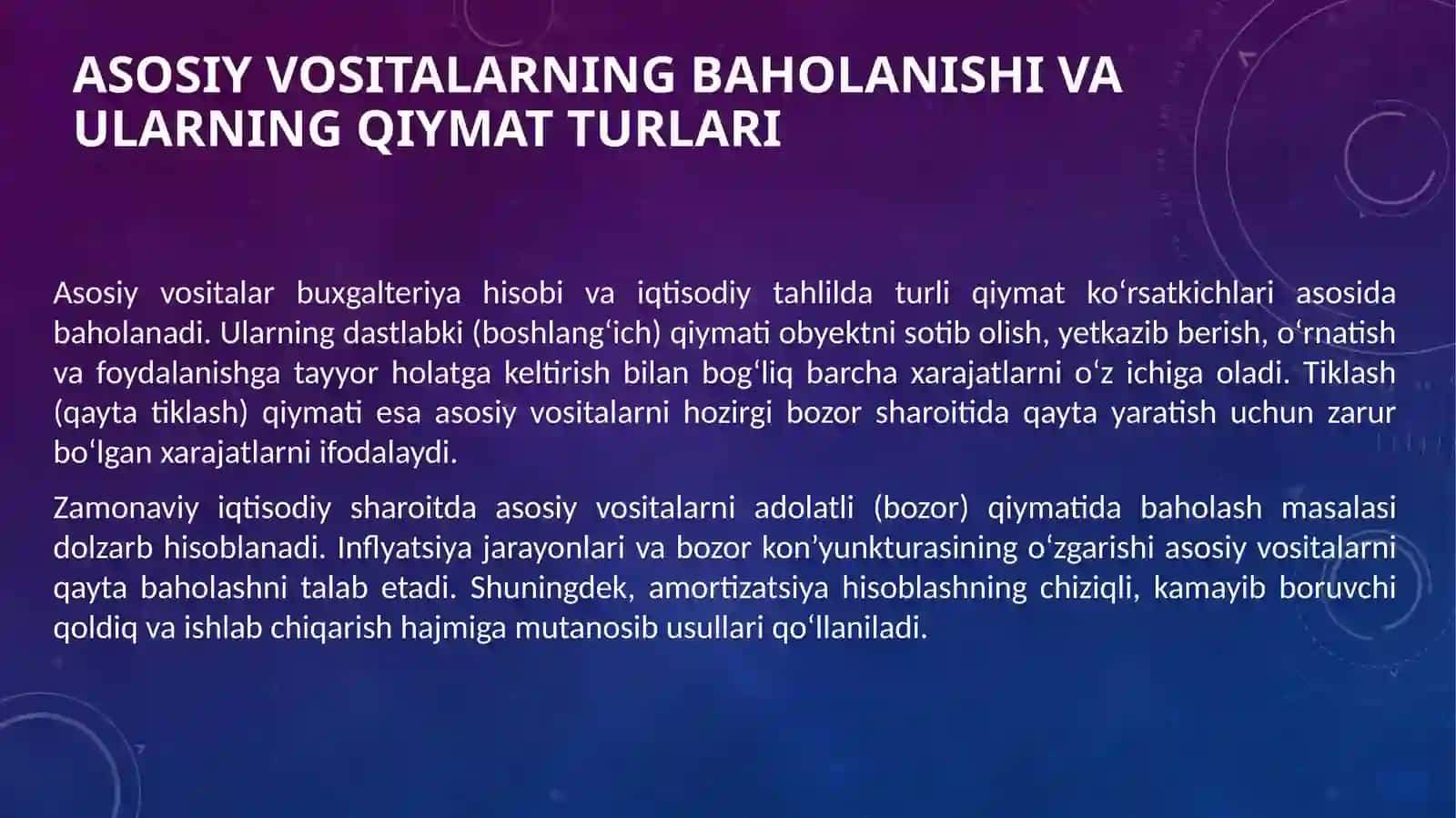 Asosiy vositalar tahlilining metodikasi 4