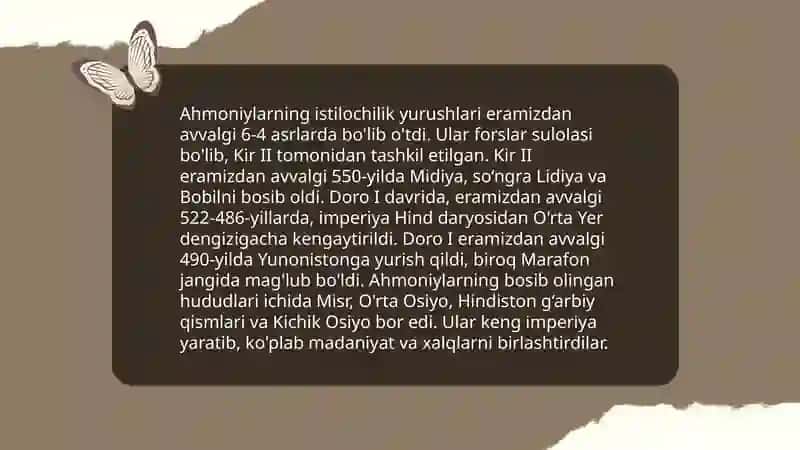 Ahmoniylar va Aleksandr makadoniskiyning orta osiyoga istelochilik yurushlari 4