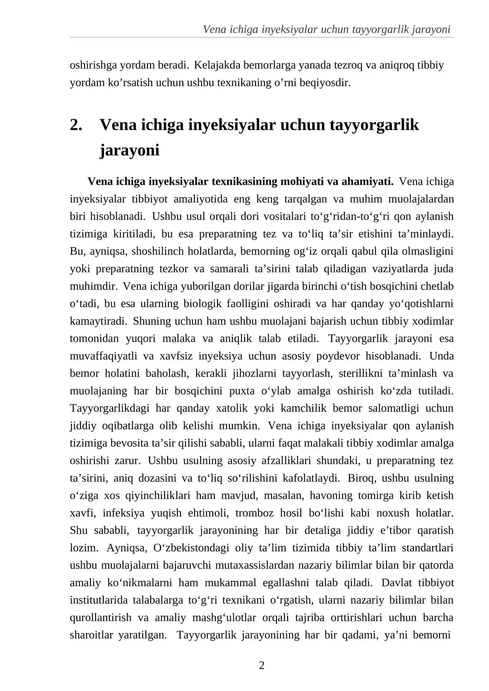 Vena ichiga inyeksiya qilish texnikasi 4