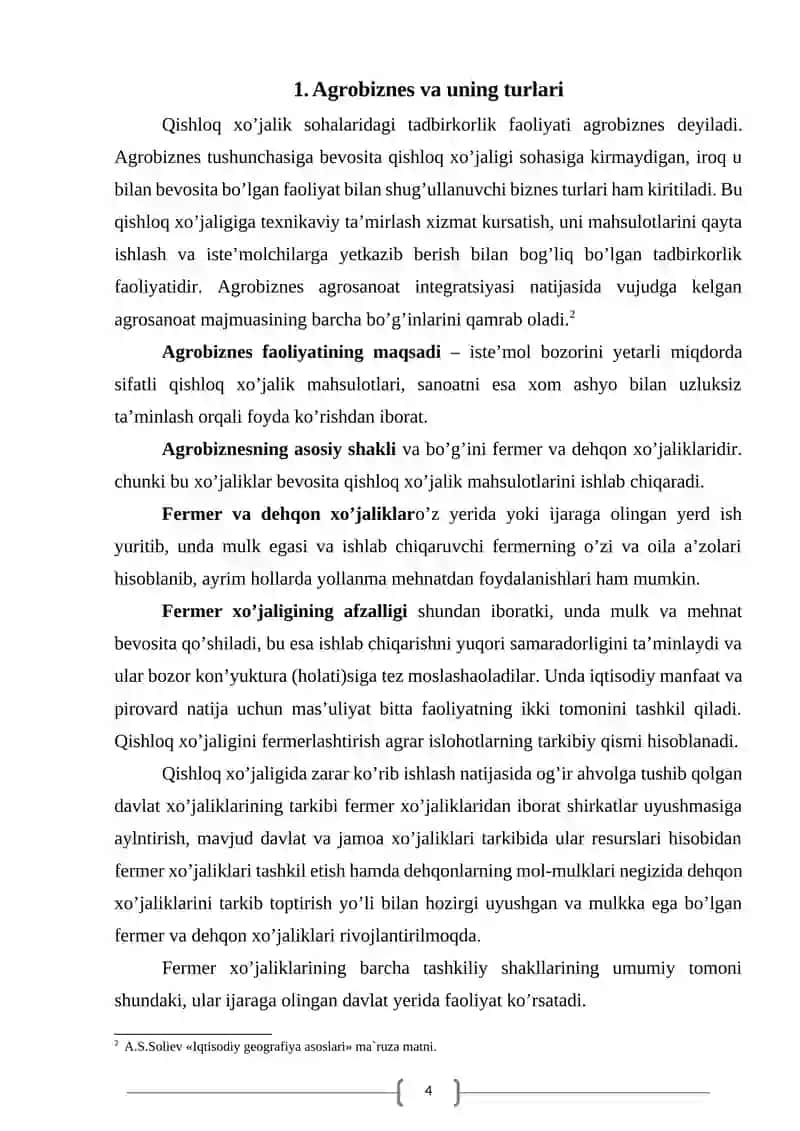 Agrobiznes va uning turlari 4