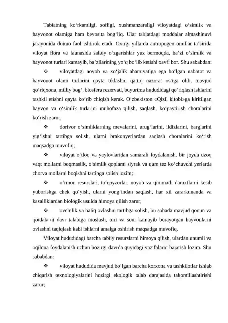 Tabiiy boyliklarini muhofaza qilish 4