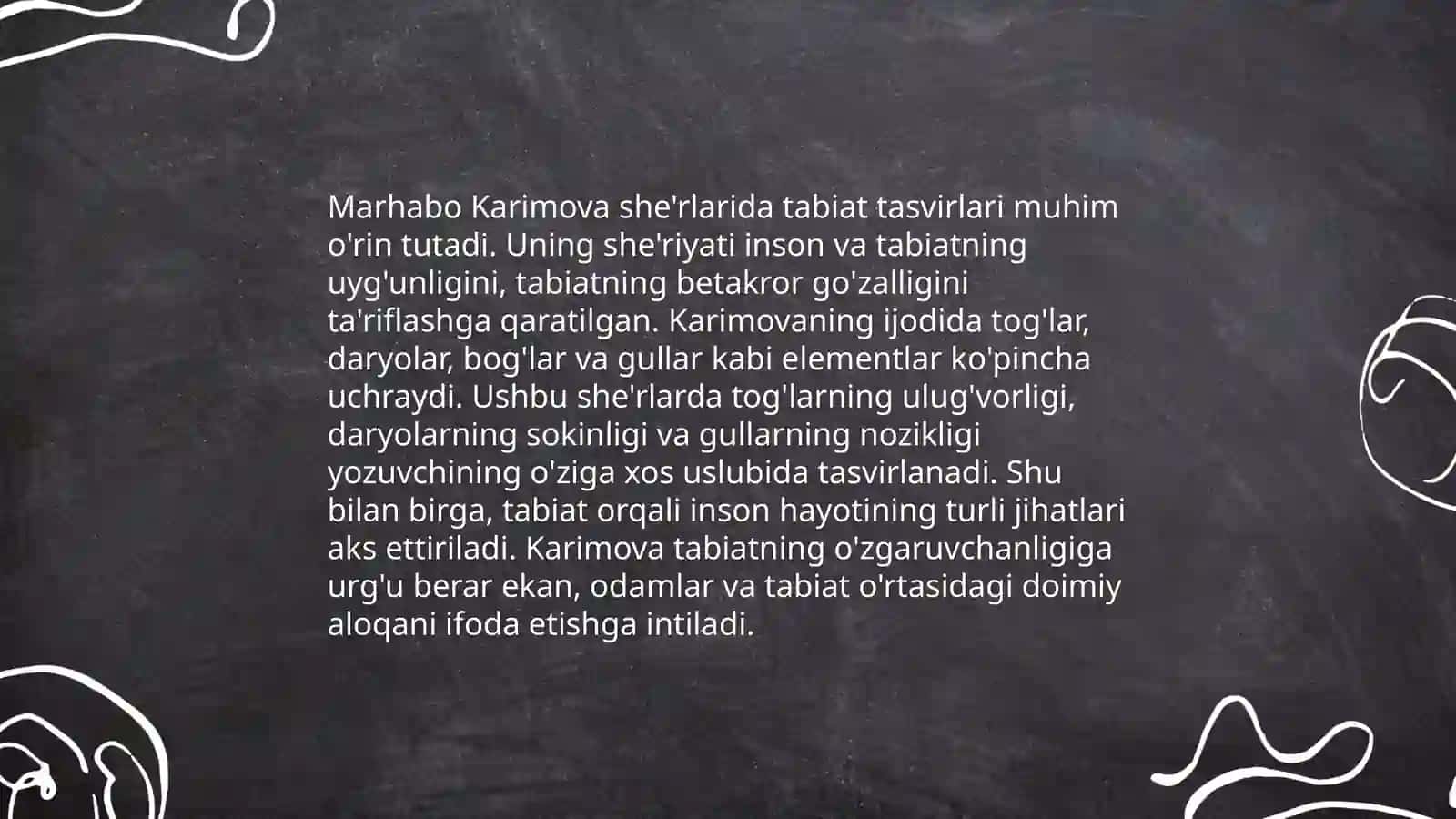 Marhabo Karimova sheʼrlaring oʼziha xos xususiyatlari 4
