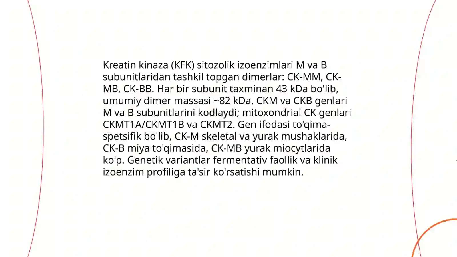 Kreatinfofakinazaning izoshakillari va ularni aniqlashning klinik ahamiyati 4