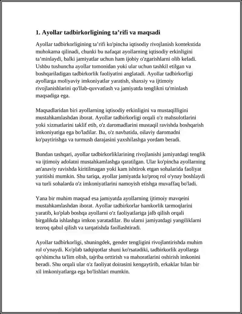 AYOLLAR TADBIRKORLIGINING MAQSADI,VAZIFALARI VA ULARNING TURLARI 4