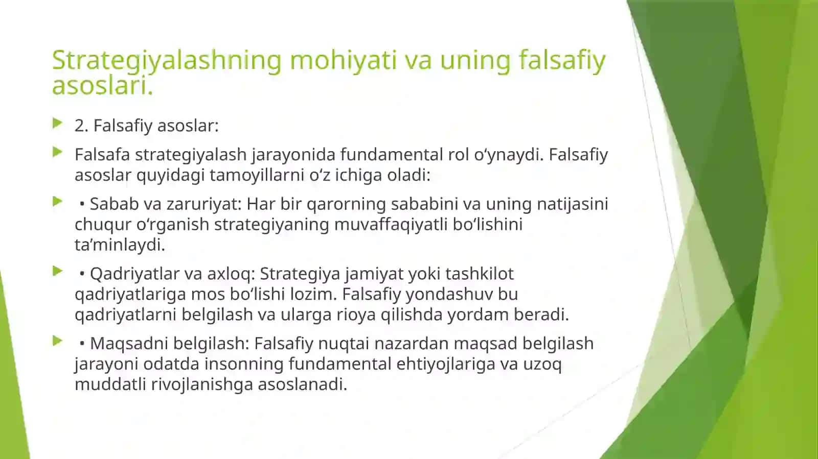 Strategiyalashningfalsafiyasoslari 4