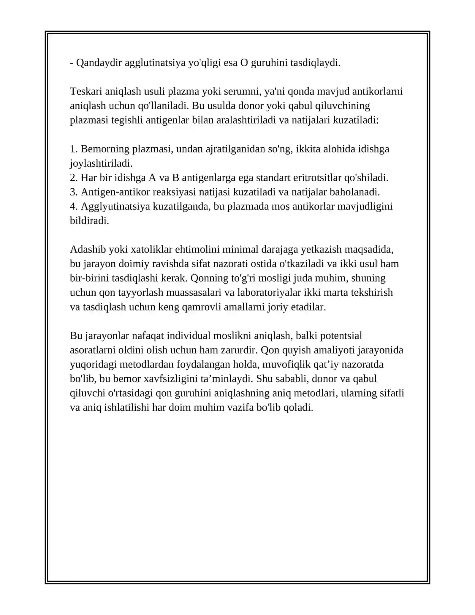 Qon Guruhlari Aniqlash Metodlari 4