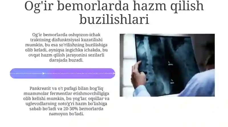 Ovqat hazim qilish turlari va ogir bemorlarga parvarish korsatish 4