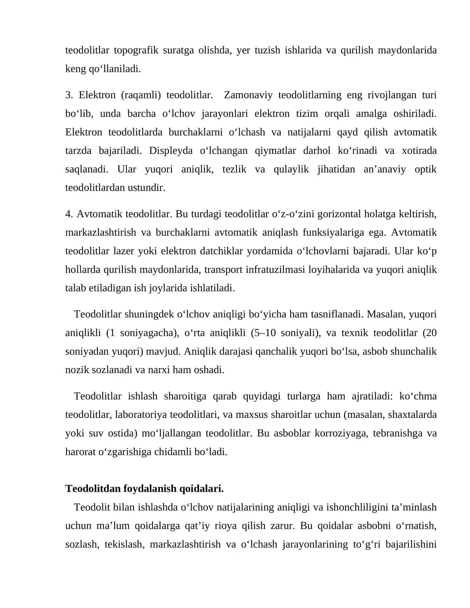 Teodolit va uning qismlari, turlari 4