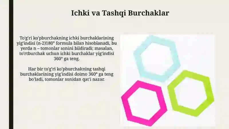 Muntazam Oltiburchaklar 4