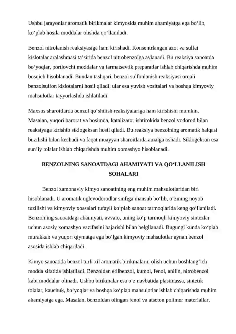 Benzol kimyoviy xossalari 4