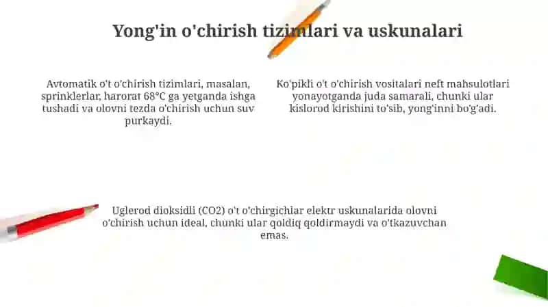 Sanoat korxonalarida yong'in xavfsizligini ta'minlash usullari 4